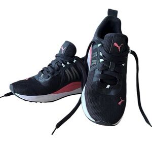 Puma Black and Pink Athletic Sneakers size 6